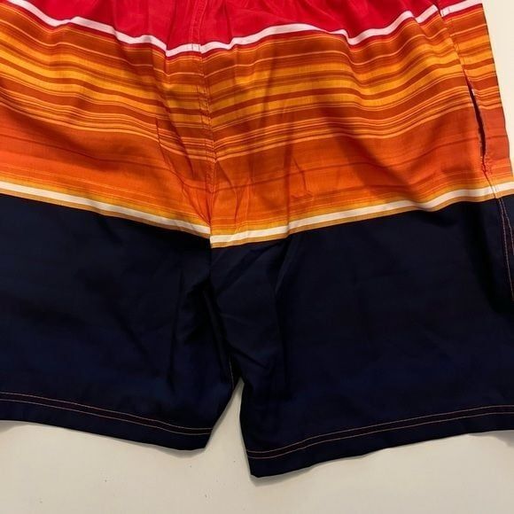 Speedo Men's Boards shorts Swim Trunk Knee Length Bon médium Orange Blue - Picture 8 of 8